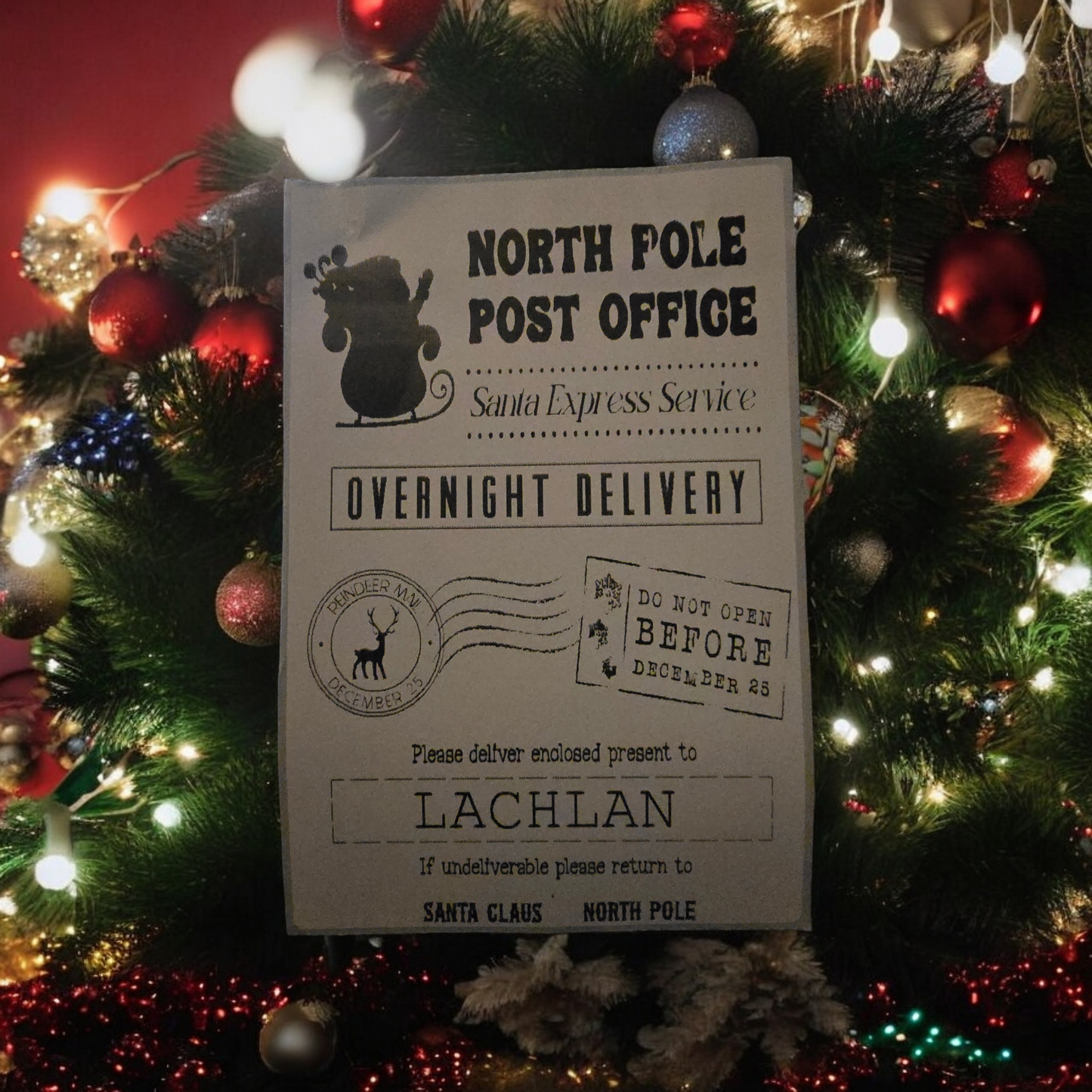 Santa 6x4 Shipping Label