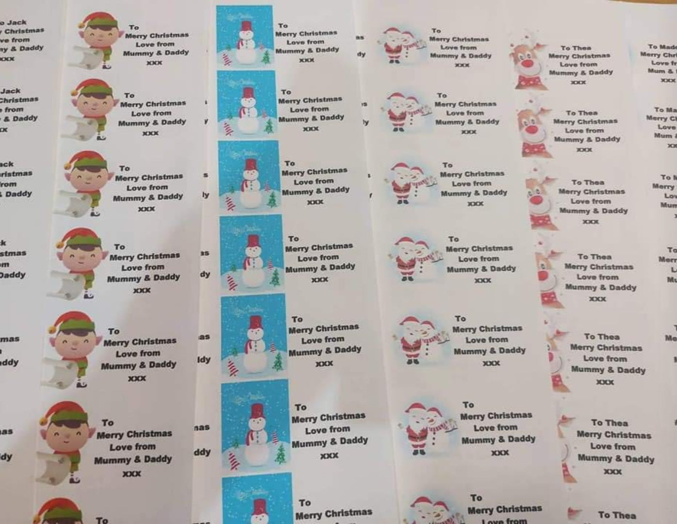 5 x Christmas sticker sheets