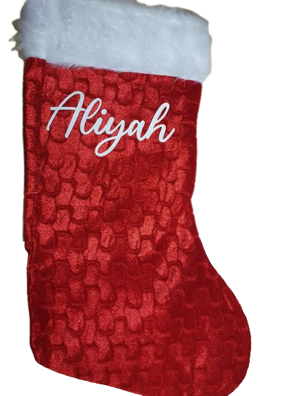 Deluxe Red Velvet Personalised Stocking