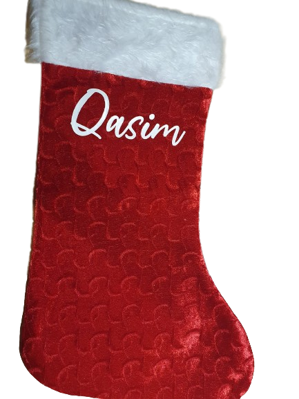 Deluxe Red Velvet Personalised Stocking