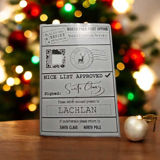 Santa 6x4 Shipping Label