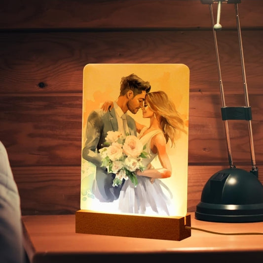LED acrylic photo frame