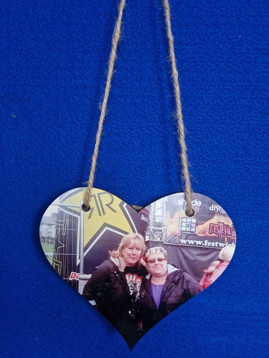 Hanging Photo heart 18cm x 15.5cm